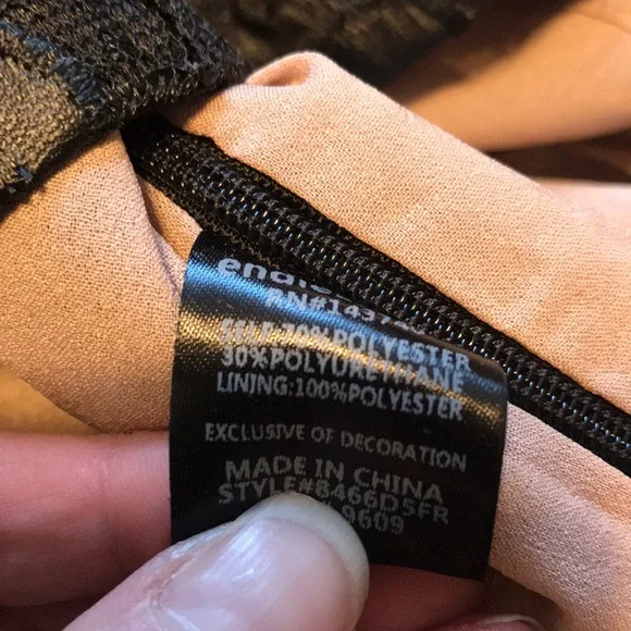 Black lace leather look dress - Picture 4 of 4